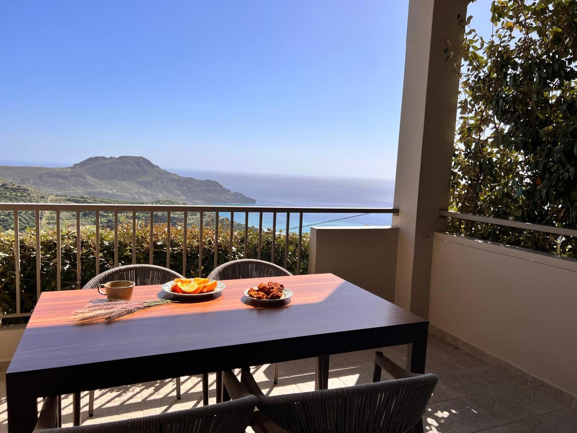 Villa Stella hillside 60m2 apartment sea view Plakias Esterno foto