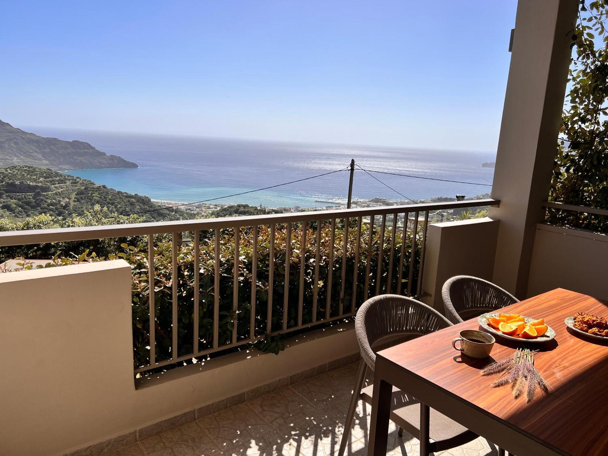 Villa Stella hillside 60m2 apartment sea view Plakias Esterno foto